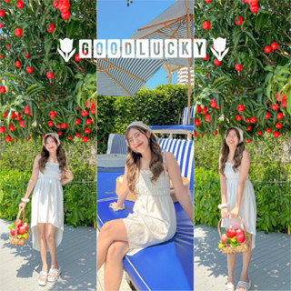 🌷GoodLucky🌷(70) มินิเดรส เดรสเกาหลี เดรสไปคาเฟ่ เดรสสม็อค เดรสสั้น เดรสไปทะเล พร้อมส่ง10สี🌈💕💓