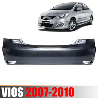 กันชนหลัง กันชนท้าย กันชนทั้งชุดด้านหลัง รุ่น โตโยต้า วีออส TOYOTA VIOS ปี 2007 - 2010 สีดำ 1 ชิ้น