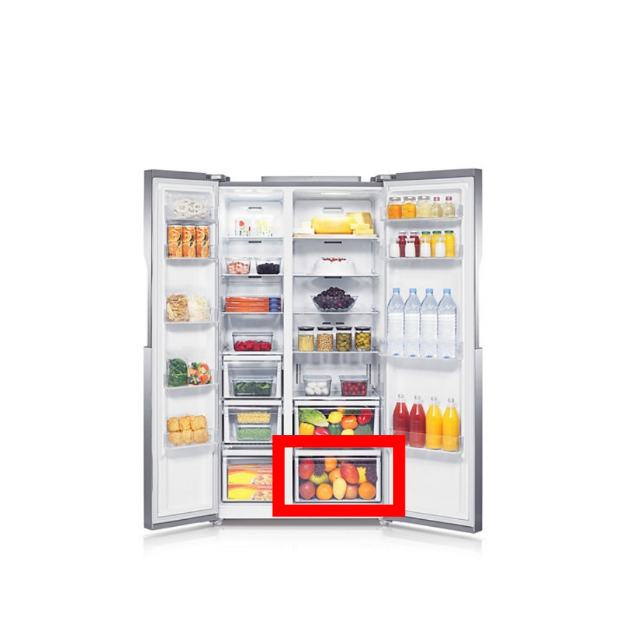 อะไหล่แท้ศูนย์/ช่องแช่ผักตู้เย็น Side by Side/Samsung/ ASSY CASE VEG-LOW;SUPER STAR-PJT,SSEC/DA97-12191B