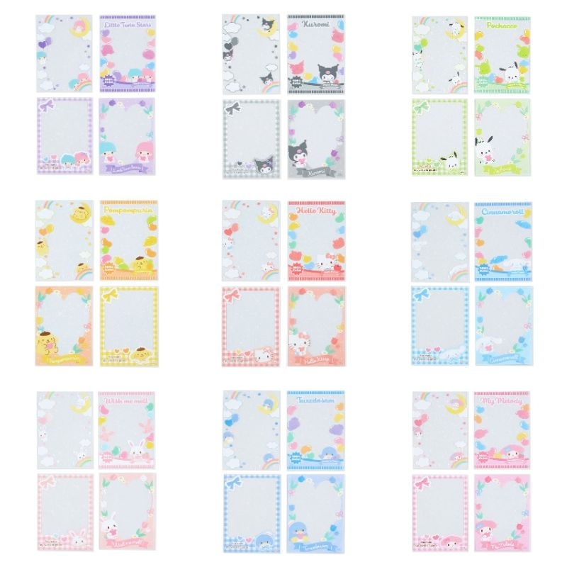 🩷ซองใส่การ์ด 20 ชิ้น ใส่บัตรหรือรูปได้ ลาย Sanrio จากญี่ปุ่นแท้100%🩷
