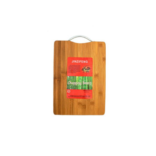 Bamboo cutting board เขียงไม้ไผ่ หูจับเหล็ก 20x30x2 cm S190221