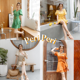 Peri peri เดรสสั้นลินิน