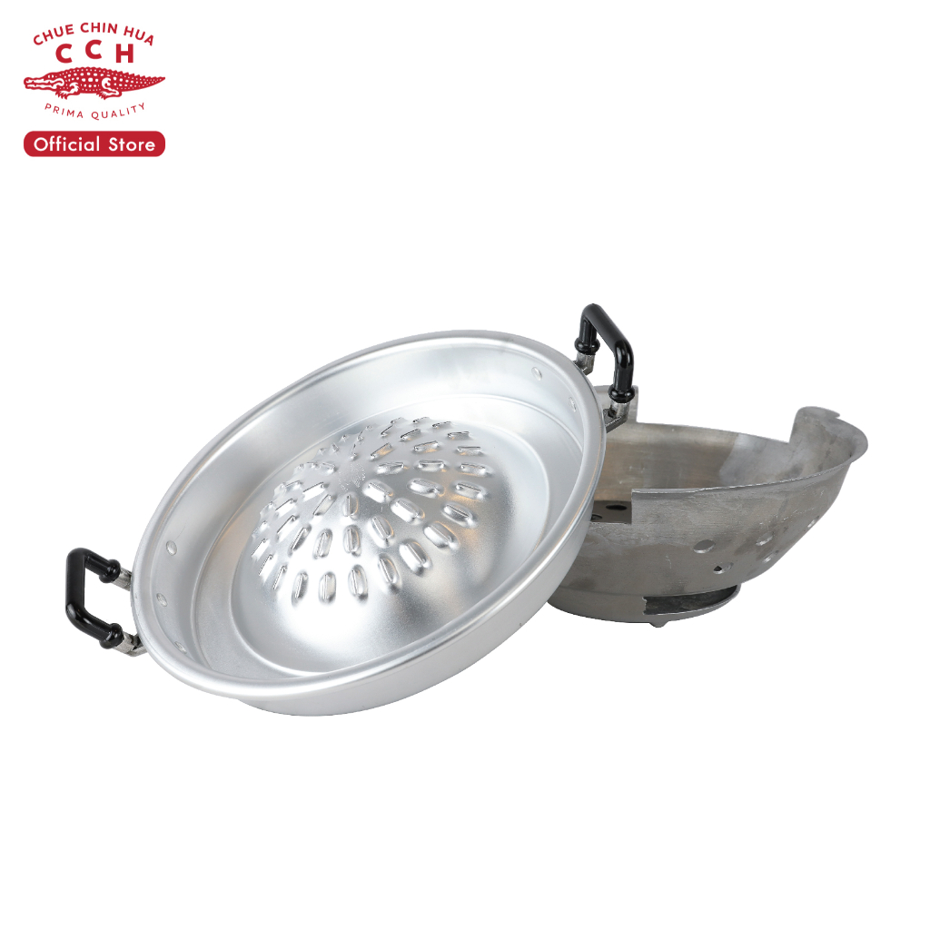 Crocodile Cookware ชุดกระทะย่างเกาหลีพร้อมเตา 30 ซม.