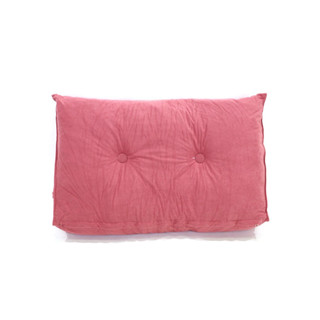 Bed cushion หมอนอิง หมอนหัวเตียง สามเหลี่ยม กำมะหยี่ 2 หลุม 80x50x20 cm สีแดง ST0715-24BG