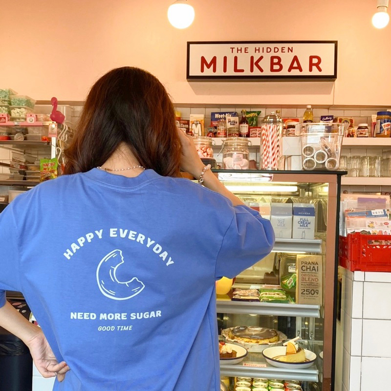 HAPPY EVERYDAY เสื้อยืดโอเวอร์ไซส์ Myyoungs