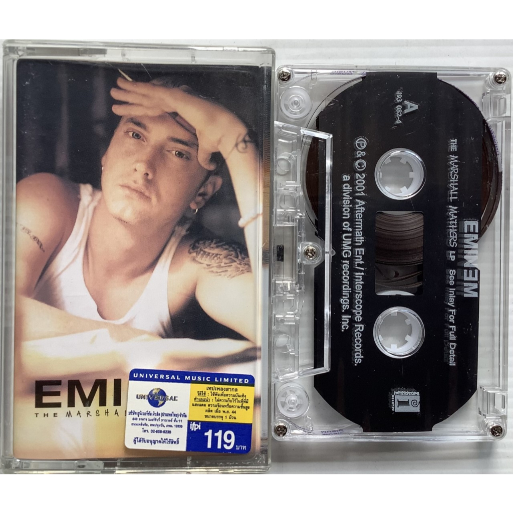 Cassette Tape เทปคาสเซ็ตเพลง Eminem อัลบั้ม The Marshall Mathers LP Made in Thailand ลิขสิทธิ์