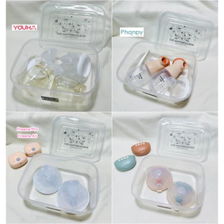 กล่องพร้อมฝาปิด สำหรับเก็บอุปกรณ์ปั๊มนม Attitude Mom / Plentitude / ลาย Bunny