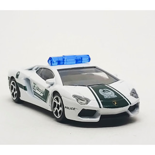 Majorette Lamborghini Aventador - Dubai Police White ล้อ 5SV Scale 1/64 (8cm) ไม่มี package