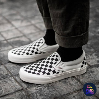 [ของแท้ ส่งฟรี จากไทย] VANS SLIP-ON VR3 - CHECKERBOARD BLACK/MARSHMALLOW