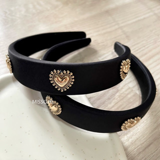 𝙉𝙀𝙒 𝙄𝙉 - Heart black hair band 🖤💫 (size 2.5cm.)