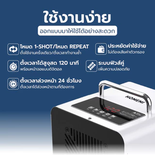Homemi เครื่องทำโอโซนฆ่าเชื้อโรค Ozone Generator ใช้ฆ่าเชื้อโรค ดับกลิ่นอับ กลิ่นสารเคมี ไม่มีสารตกค้าง