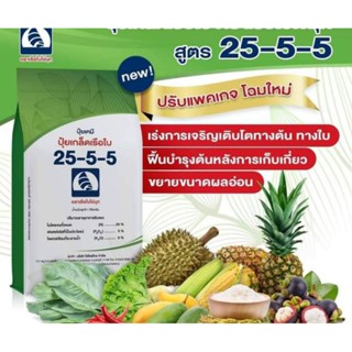 ปุ๋ยเกล็ด 25-5-5 เรือใบไข่มุก ฉีดพ่น เพิ่มความงาม เขียวอุดมสมบูรณ์