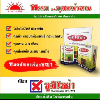 ซูมิโซย่า (5กรัม*10ซอง)ฟลูมิออกซาซิน ยาคุมหญ้าในไร่อ้อย มัน สำปะหลัง ขนาด50กรัม