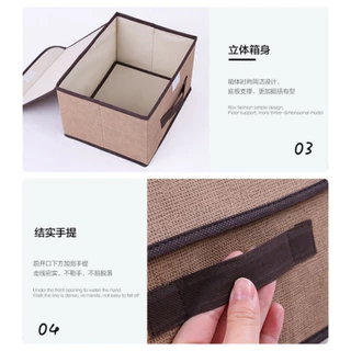 poodoo กล่องผ้าพับได้ กล่องเก็บของ อเนกประสงค์ Foldable Storage Box กล่องใส่เสื้อผ้า กล่องใส่ผ้าห่ม