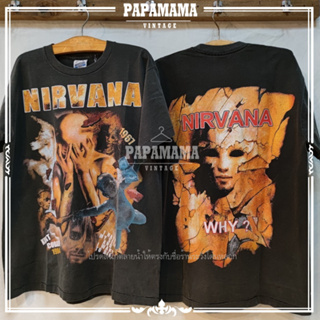 [ NIRVANA ] WHY? The Original Bootleg เสื้อวง เสื้อร๊อค เนอร์วาน่า เสื้อวินเทจ papamama vintage shirt