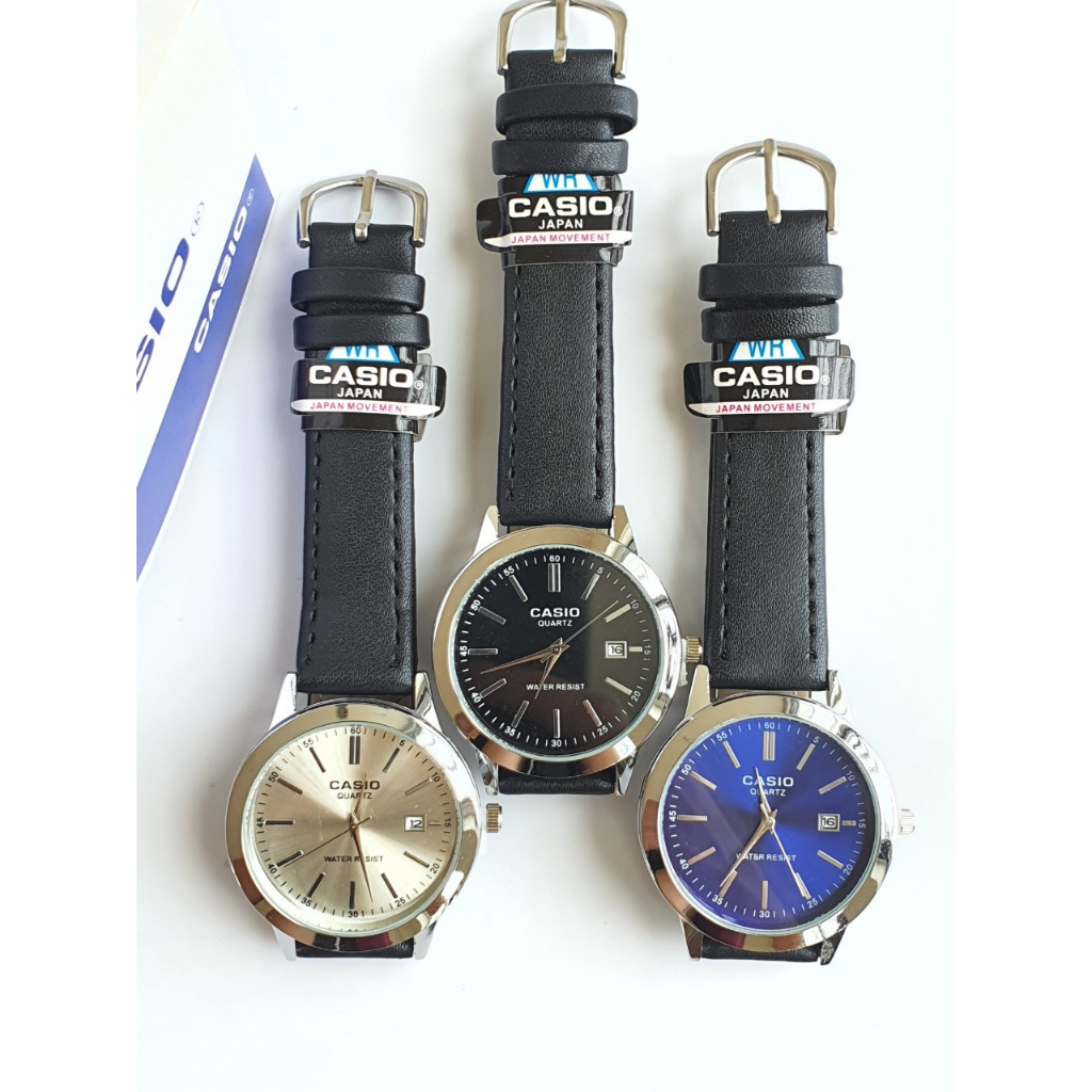 (พร้อมกล่อง) นาฬิกาcasio สีน้ำตาล มีวันที่ นาฬิกาข้อมือผู้หญิงและผู้ชาย คาสิโอ้ผู้หญิง casioสายหนัง กันน้ำ RC614