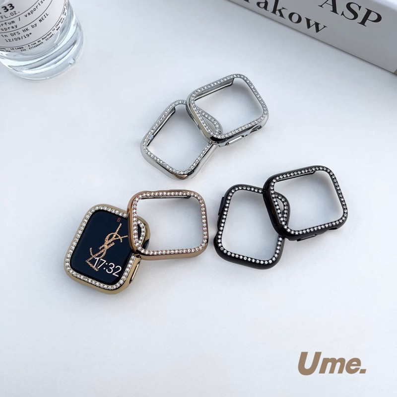 เพชรเคสสําหรับแอปเปิ้ลวอช  watch11 10 9 8 7 6 Se 5 ขนาด 40/41/44/45/46 สีใหม่ starlight เคส smart watch - รูปที่ 4