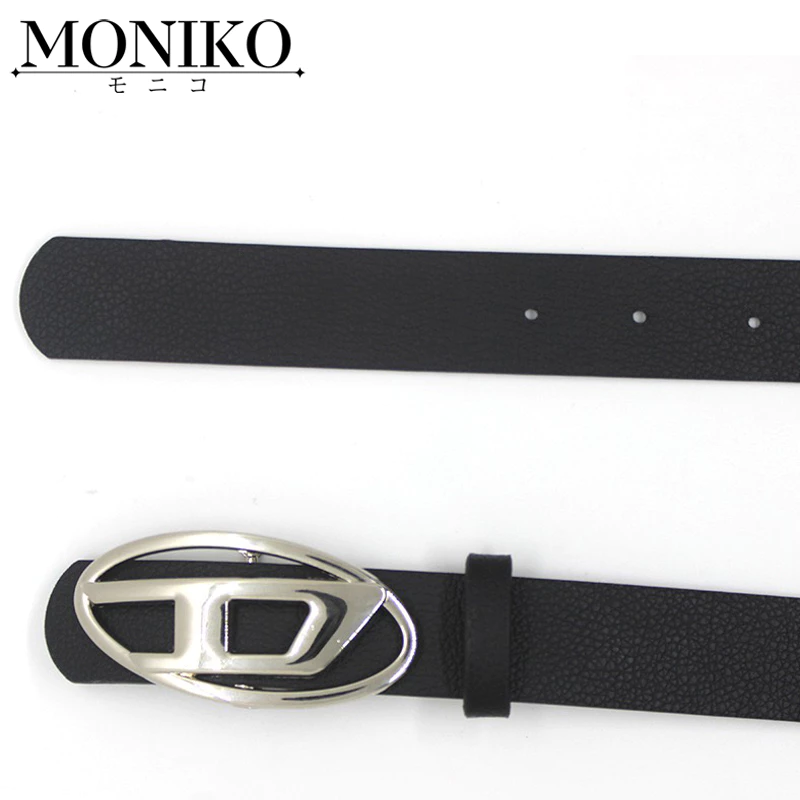 MONIKO ผู้หญิง เข็มขัดพังก์ ปรับได้ เข้ากับทุกการแต่งกาย หัวเข็มขัด ลายตัวอักษร D กางเกง ตกแต่ง หนัง PU เข็มขัดเอว thumbnail 5