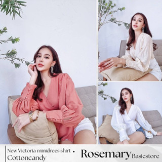 Lily vintage korea top🌤️เสื้อแขนยาว ใส่เที่ยว ใส่ทำงาน งานป้าย Cottoncandy #RosemayBasicstore