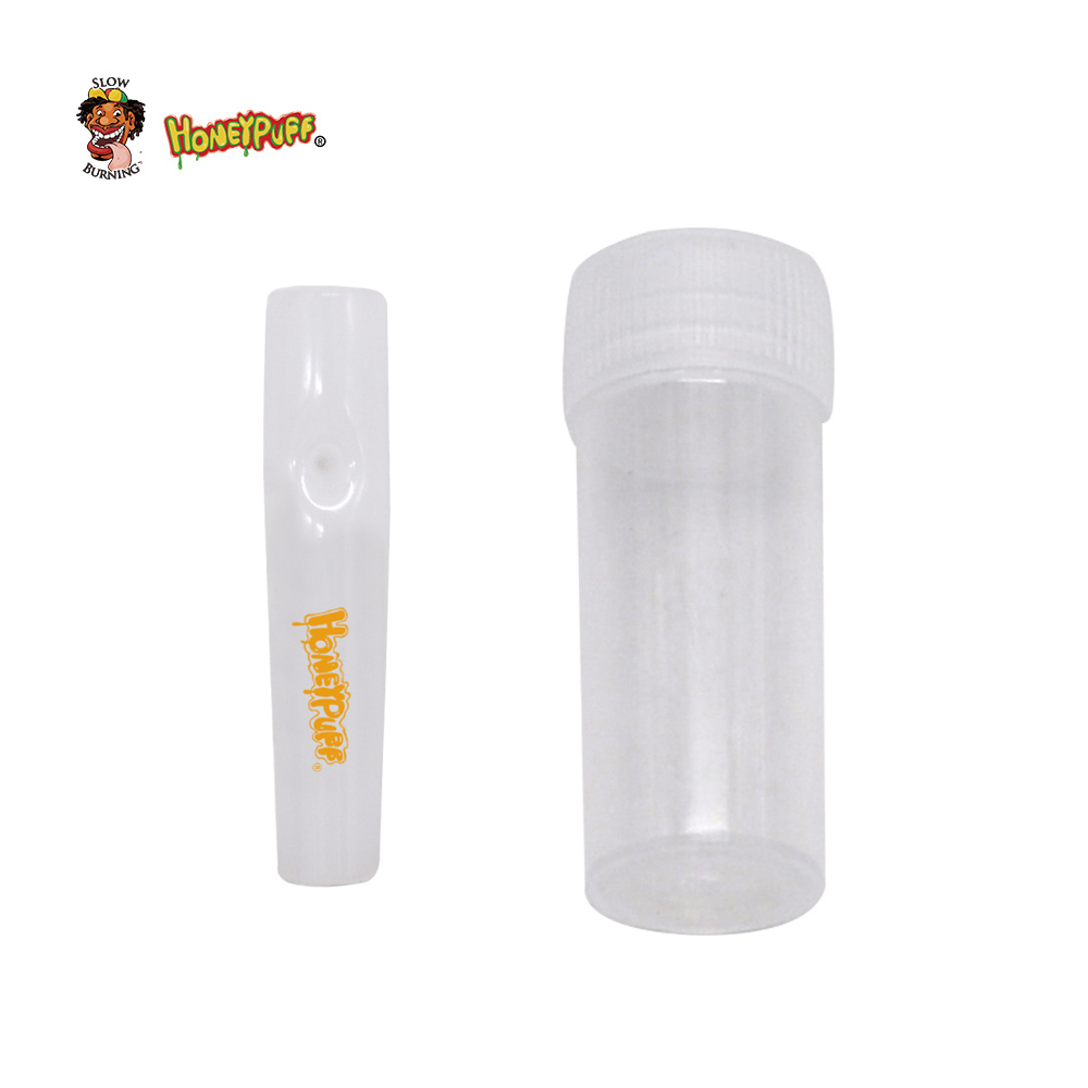 งานแก้ว420 Honeypuff กันร้อน Glass Filter Tips Holder For Rolling Paper + Container ที่เก็บพลาสติกทุ