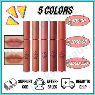 🌈ราคาถูกที่สุด🌈 ลิปสติก ลิปสติกใบ้ 3CE Velvet Lip Tint 4g #Walk N Talk #Daffodil ทินท์ ติดทน เนื้อแมท matte lipstick