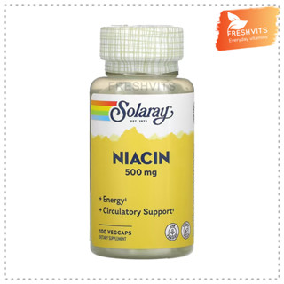 Solaray,Niacin, B3 500 mg, 100 VegCaps