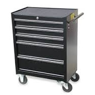 DEEN NO.DNX2205ABK 5 Drawer Roller Cabinet Black w/4 PVC Caster Factory Gear By Gear Garage