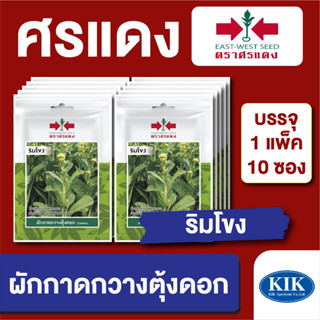 เมล็ดพันธุ์ ผักซอง กวางตุ้งดอกริมโขง ตราศรแดง บรรจุแพ็คล่ะ 10 ซอง ราคา 70 บาท