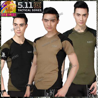 เสื้อคอกลมคอมแบท เสื้อยืดคอกลมแขนสั้น-ยาว5.11Tactical T Shirt ใส่ได้ทั้งหญิงทั้งชายเหมาะเดินป่าลาดตระเวนแห้งเร็ว