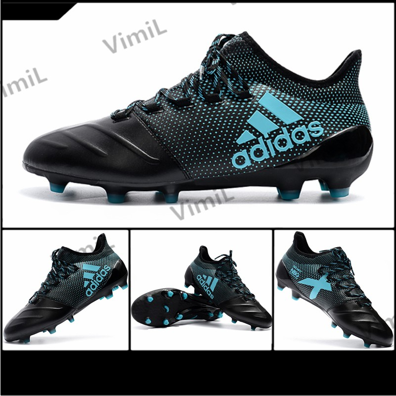 Adidas_X 17.1 Leather จัดส่งภายใน ชั่วโมง ผู้ชาย FG Size 39-45 รองเท้าสตัส รองเท้าฟุดบอล