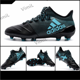 Adidas_X 17.1 Leather จัดส่งภายใน ชั่วโมง ผู้ชาย FG Size 39-45 รองเท้าสตัส รองเท้าฟุดบอล