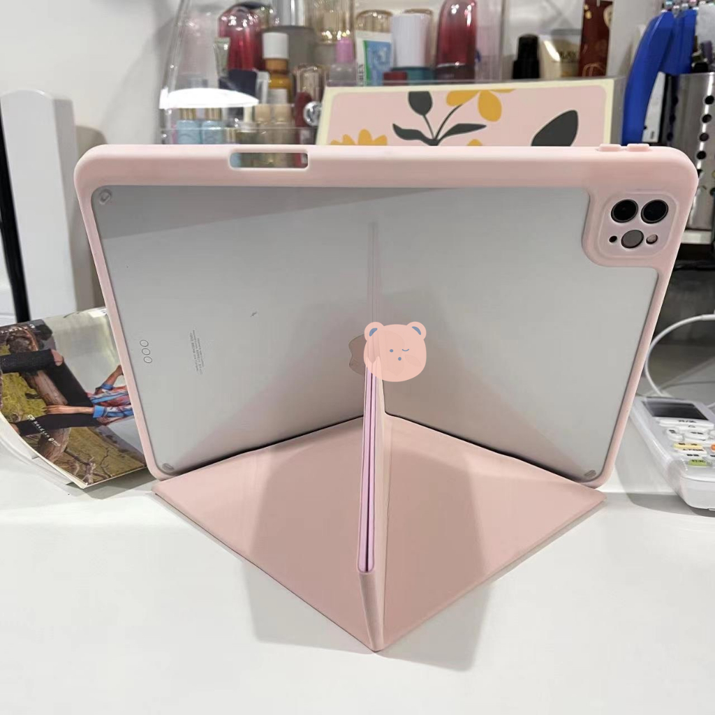 เคสไอแพด ประเภท Y วัสดุอะคริลิค For gen9/gen8/gen7 10.2 Air3 10.5 Air4/Air5 10.9 pro11 2020/2018พร้อมช่องเสียบปากกา ราคา ถูกที่สุด ดีลบีเคเค แกลเลอรีภาพที่ 5