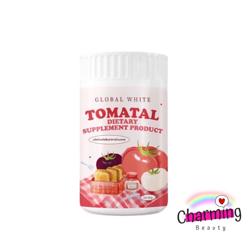 แท้ % TOMATAL น้ำชงมะเขือเทศ 3 สี ผงชงขาว ผงชงขาวมะเขือเทศ 50 g.