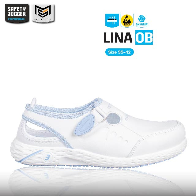 [ของแท้พร้อมส่ง] Safety Jogger รุ่น LINA OB รองเท้าทำงานสำหรับผู้หญิง กันลื่น ป้องกันไฟฟ้าสถิต ESD