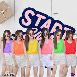 👗Pfashion [ส่งไว!!🚛] P17393 เสื้อ #สาวอวบ คอกระเช้า แต่งโบว์ไหล่