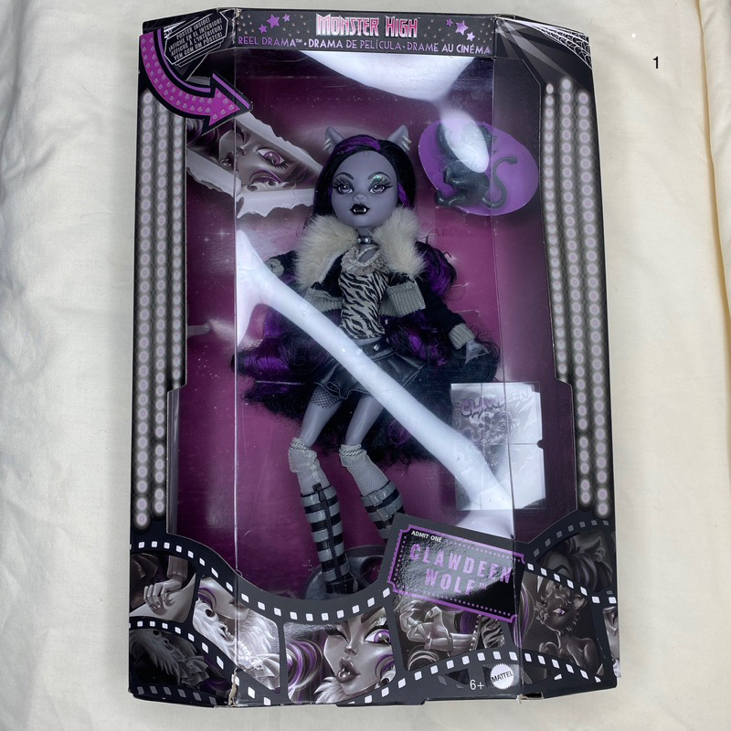 พร้อมส่ง monster high reel drama clawdeen NIB สภาพตามรูป(1)