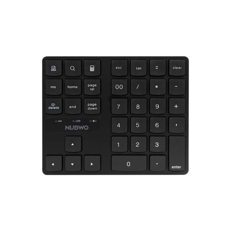 WIRELESS NUMPAD (แป้นพิมพ์ตัวเลขไร้สาย) NUBWO NKB104 (BLACK) - 35 KEYS NUMERIC KEYPAD