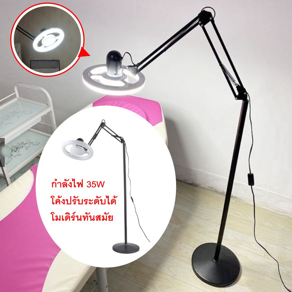 โคมไฟเสริมสวยโคมไฟ led ความงามปักเล็บพิมพ์คิ้วเงา แบบตั้งพื้น