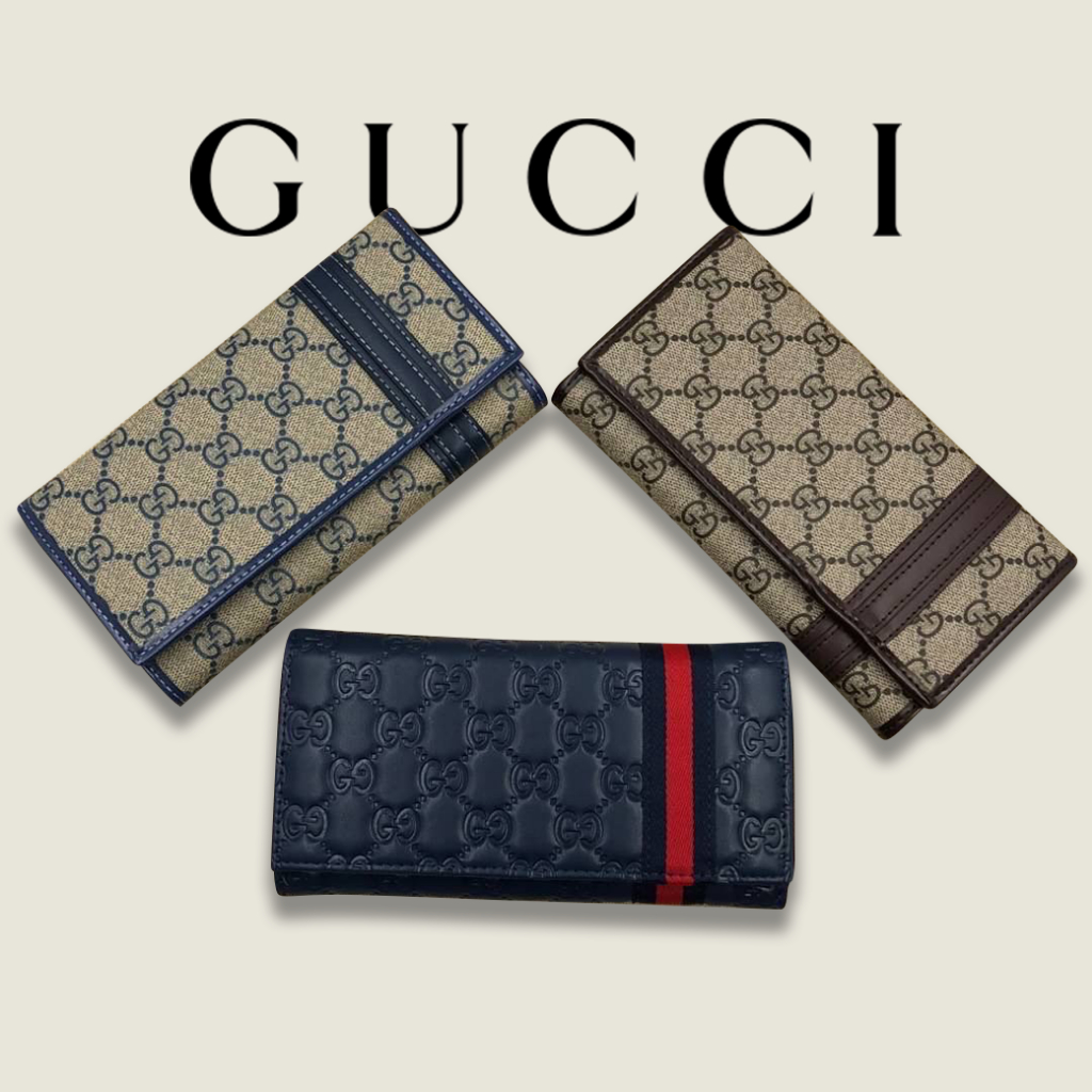 กระเป๋าสตางค์ มีกล่อง+ถุงผ้าครบเซ็ท Gucci ใบยาว 7นิ้ว Hiend พรีเมี่ยม 1:1