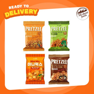 Samjin Pretze Cheddar Cheese Stir-Fried SeaFood Wasabi Mini Mix ซัมจิน เพรสเซล ซีส ซีฟู๊ด วาซาบิ แซมจิน Lorenz Brezel