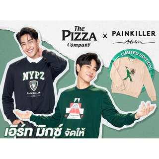 เสื้อแขนยาว สีครีม Pain killer x the Pizza company Limited