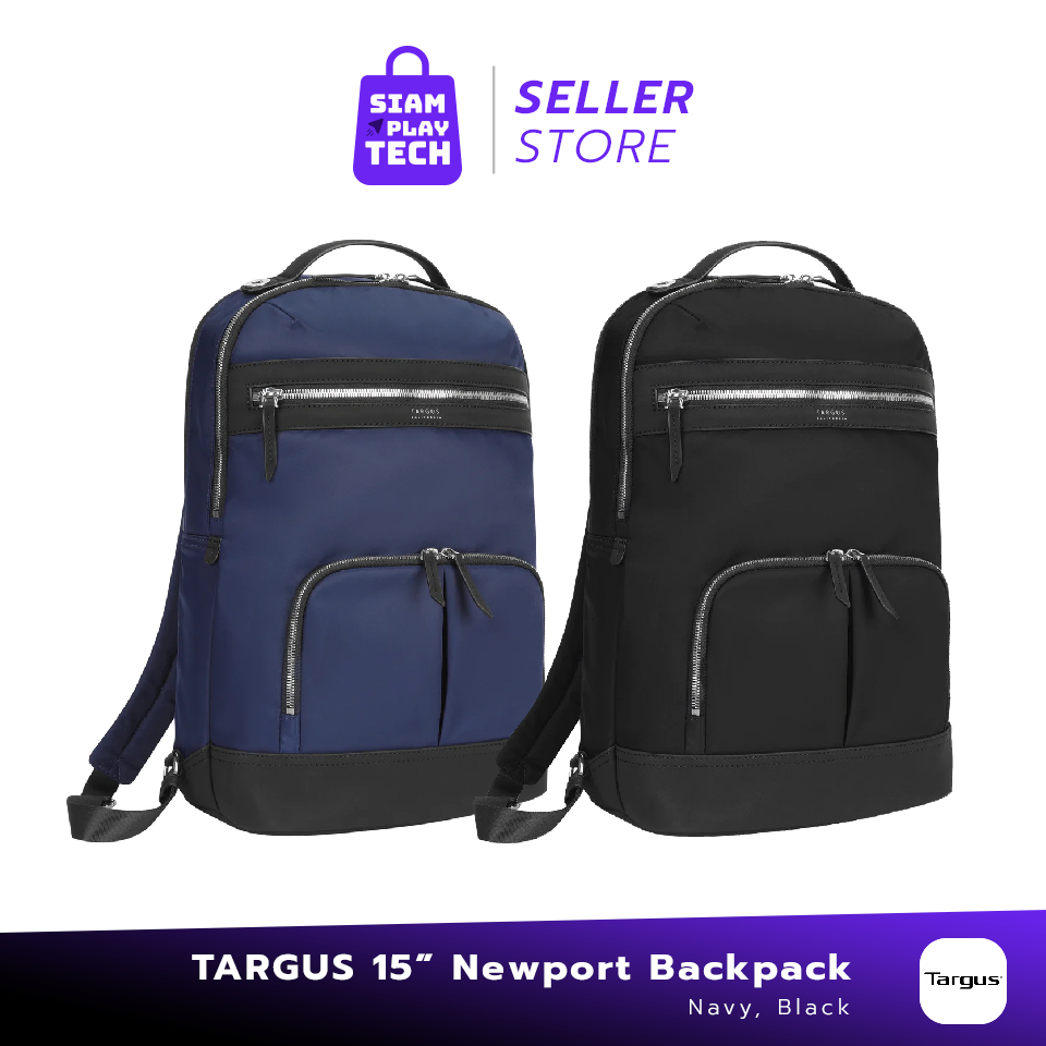 Targus Newport Backpack (Black/Navy) กระเป๋าดีไซน์เรียบหรู กระชับระดับแบรนด์เนม