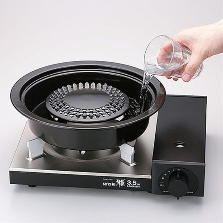 iwatani CB-A-AMP จานรองน้ำ +ตะแกรง ย่าง 2 ชื้น   ไอน้ำจากจานน้ำ ช่วยเพื่มรสชาติ ใช่รวมกับ เตาย่างถ่านหรือเตาไฟแก๊ส - รูปที่ 4