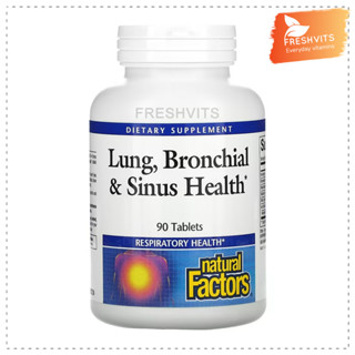 Natural Factors,Lung, Bronchial &amp; Sinus Health, 90 Tablets