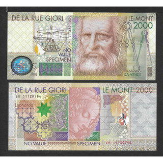 Test note De La Rue Da Vinci 2002