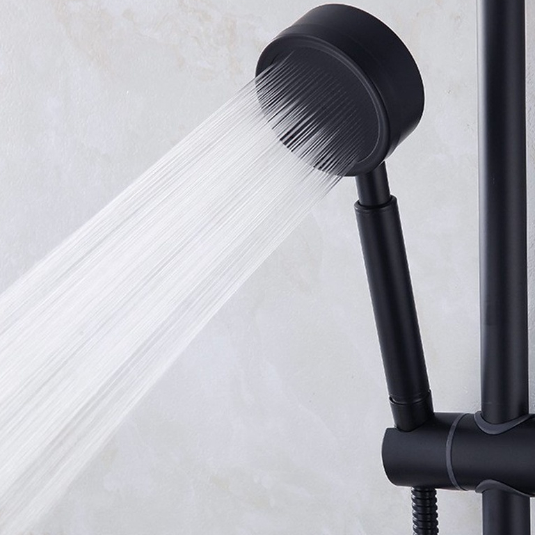 🎉ถูกที่สุด GokTook 🚰ฝักบัวอาบน้ำ เพิ่มแรงดัน สแตนเลส 304 สีดำ หน้าสีดำ พร้อมสายฝักบัว สแตนเลส MA-F-203BK - รูปที่ 2
