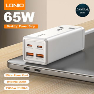 LDNIO SC1418 65W รางปลั๊กไฟ เดสก์ท็อป USB C ที่ชาร์จ สําหรับโทรศัพท์มือถือ แท็บเล็ต ชาร์จเร็ว อะแดปเตอร์ปลั๊กอัจฉริยะ