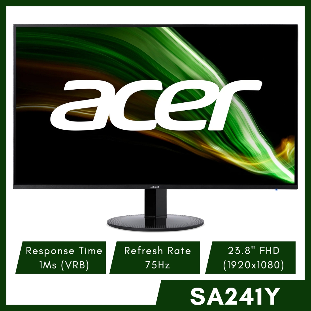 จอ Monitor  Acer LED 23.8” SA241YAbi 75Hz (VA, VGA, HDMI)