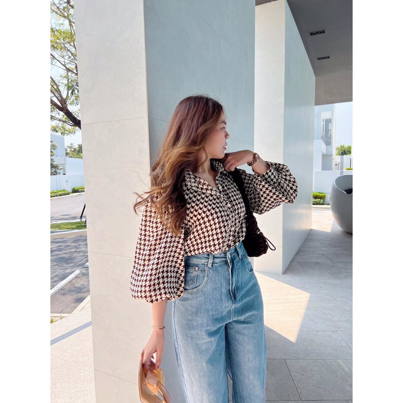 [2 ตัวลด 20 บาท] ส่งต่อ เสื้อแบรนด์ kwang จากร้าน design by sangsee เสื้อเชิ้ต เสื้อแขนยาว ลำลอง ชุด