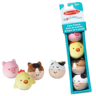 Melissa &amp; Doug Rollables Safari Friends ลูกบอลสัตว์กลิ้ง ทำจากผ้า รุ่น ฟาร์ม